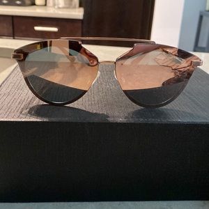Oversized rose gold sunglasses
